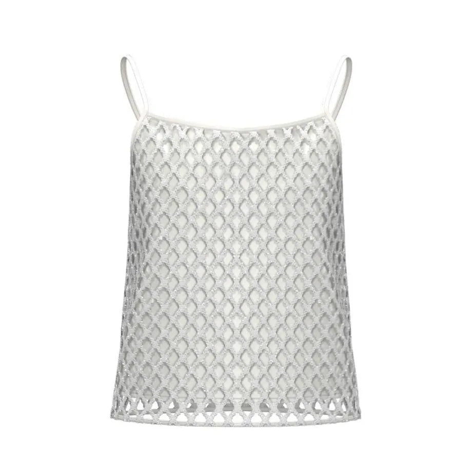 Top a Canotta a Rete con Paillettes EMME MARELLA