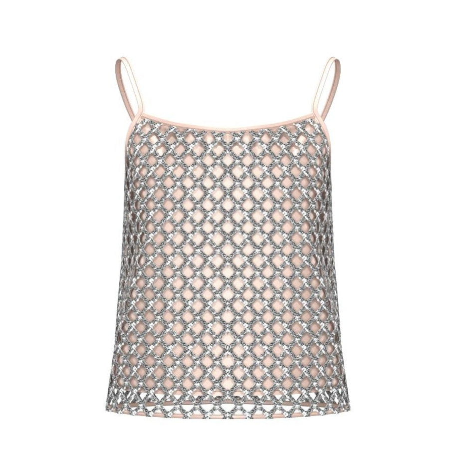 Top a Canotta a Rete con Paillettes EMME MARELLA