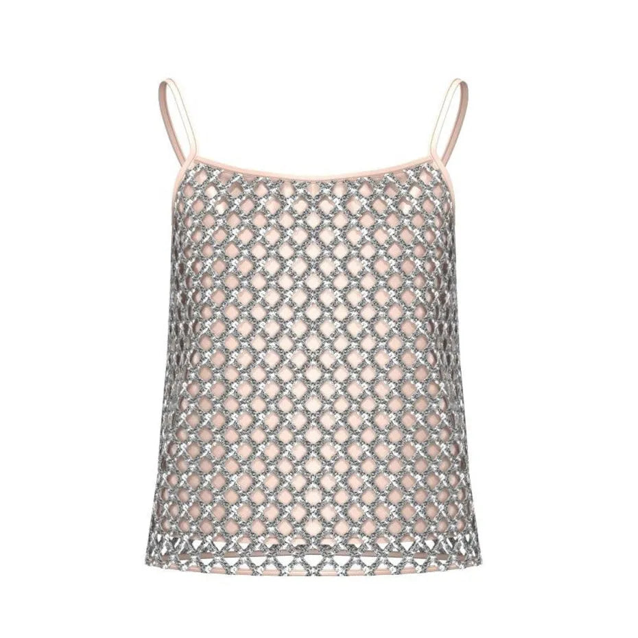 Top a Canotta a Rete con Paillettes EMME MARELLA