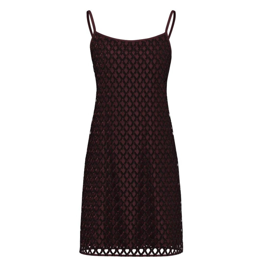 Abito corto a rete con strass e bretelline EMME MARELLA