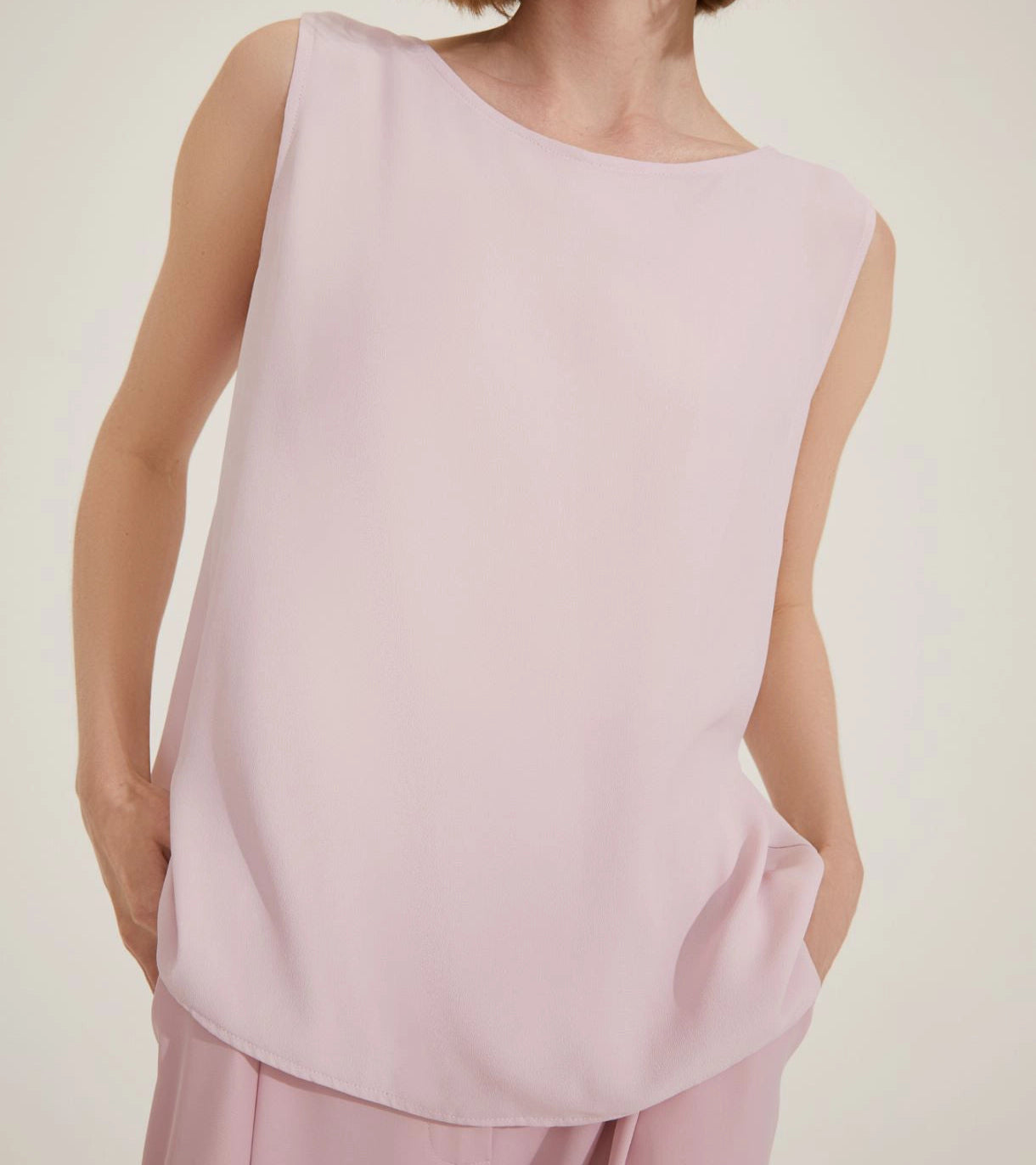 Top SPILLA Canotta Basic Giromanica con Spalla Larga