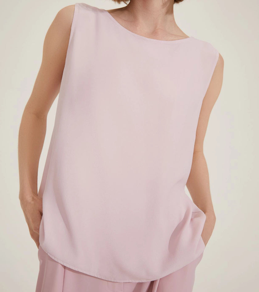 Top SPILLA Canotta Basic Giromanica con Spalla Larga