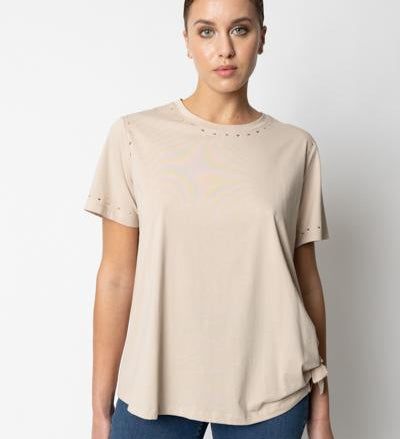 Maglia con dettaglio strass al collo GIULIA VALLI