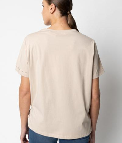 Maglia con dettaglio strass al collo GIULIA VALLI