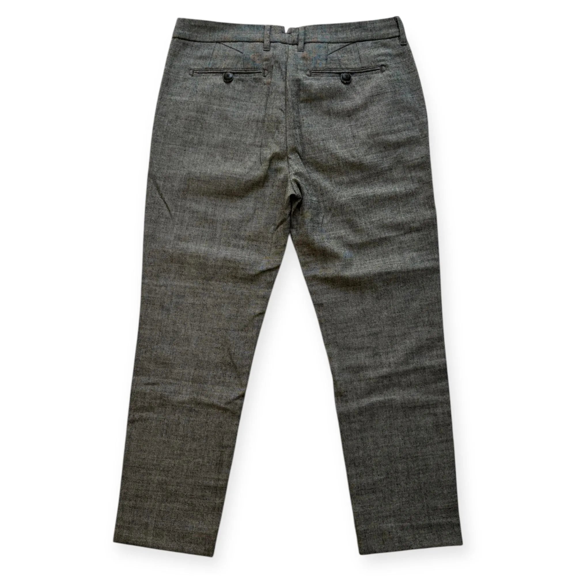 Pantalone motivo melange con tasche a filo WHITE SIVIGLIA