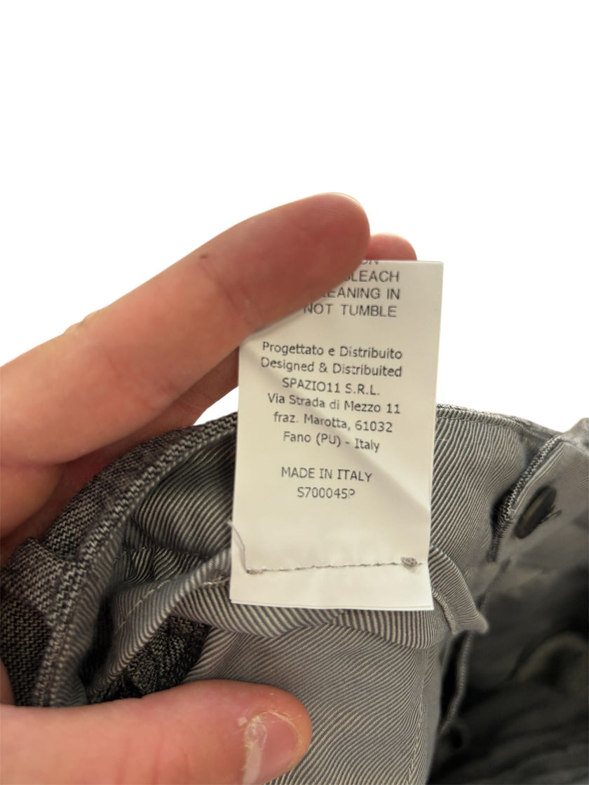 Pantalone motivo melange con tasche a filo WHITE SIVIGLIA