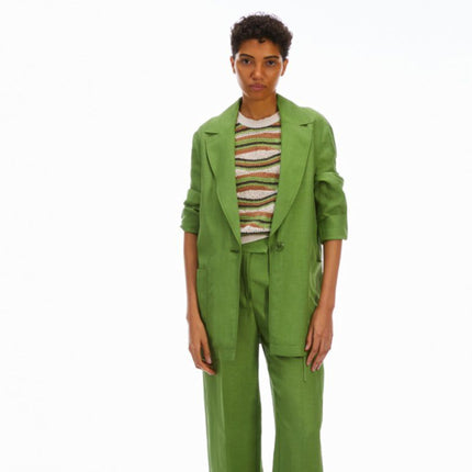 Giacca MOSCA destrutturata in tela fiammata di lino