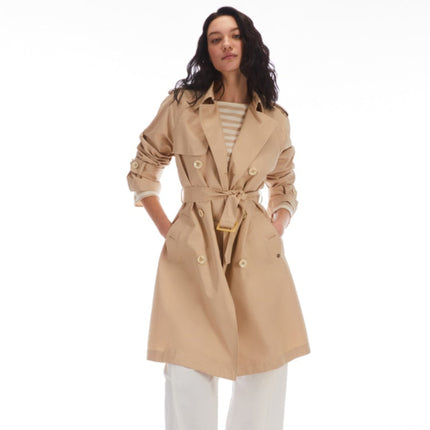 Trench doppiopetto in gabardine